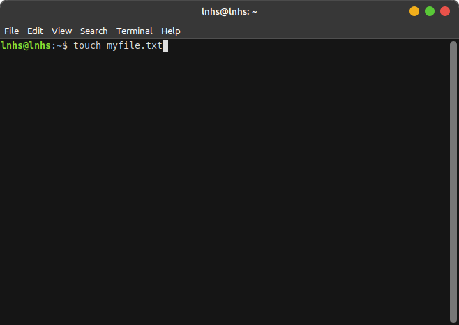 touch myfile.txt