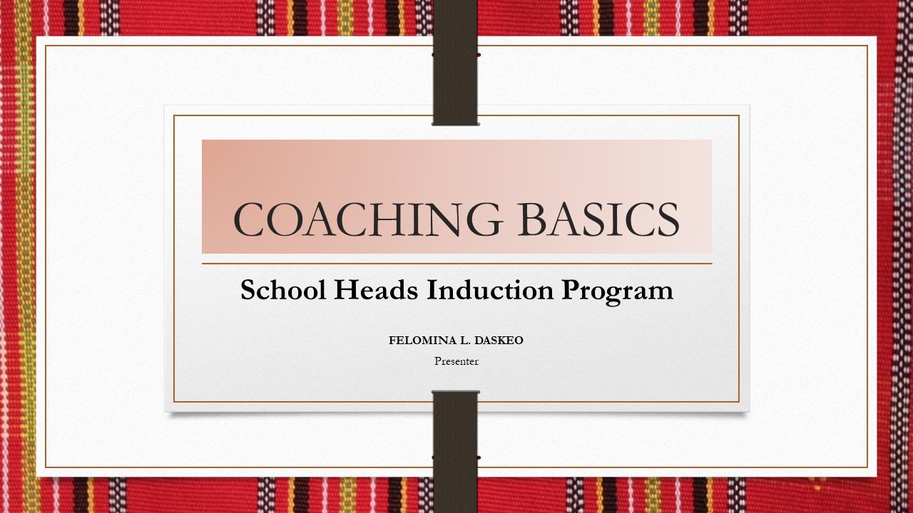COACHING BASICS and CONVERSATION